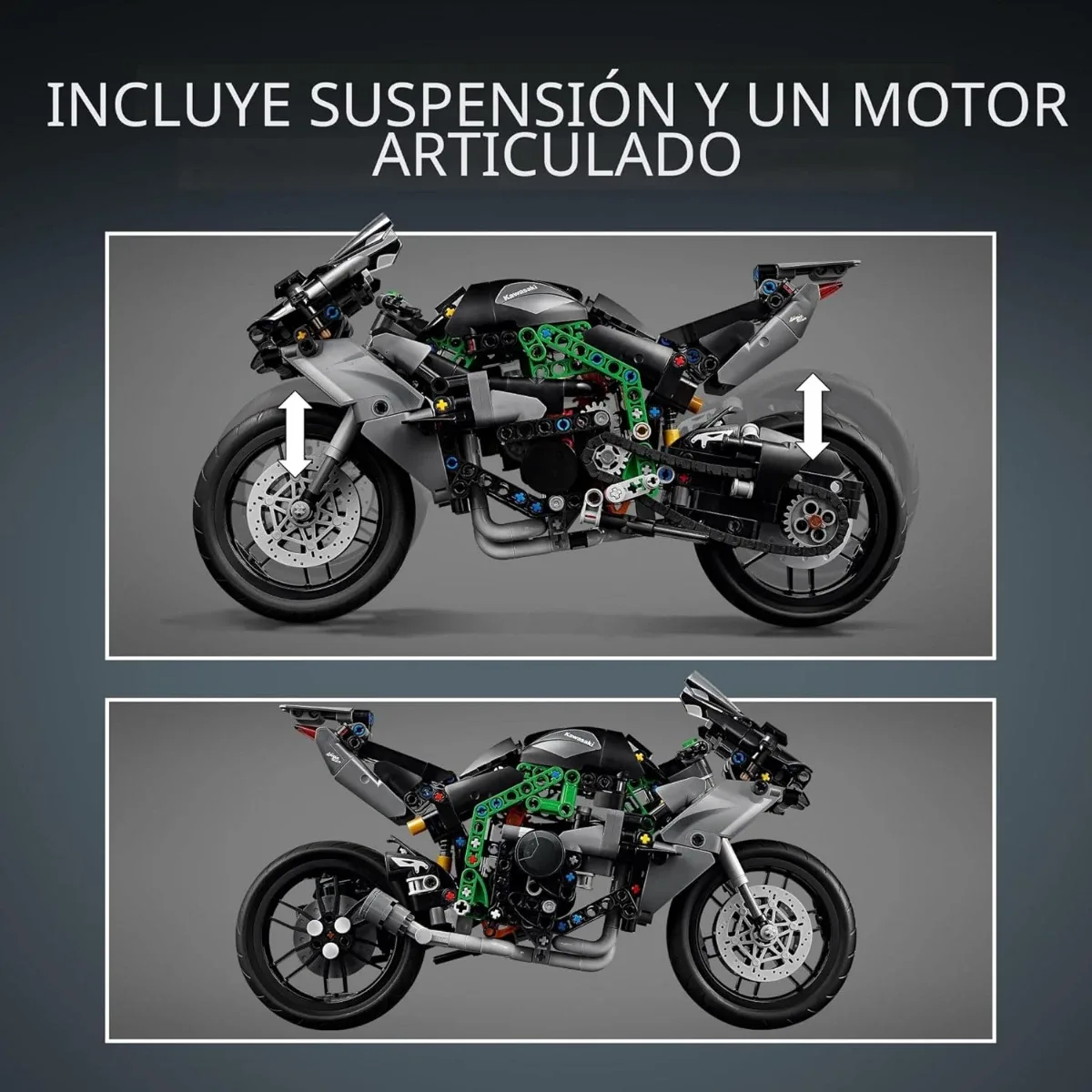 LEGO Technic Kawasaki Ninja H2R 42170 – 643 piezas — foto 3