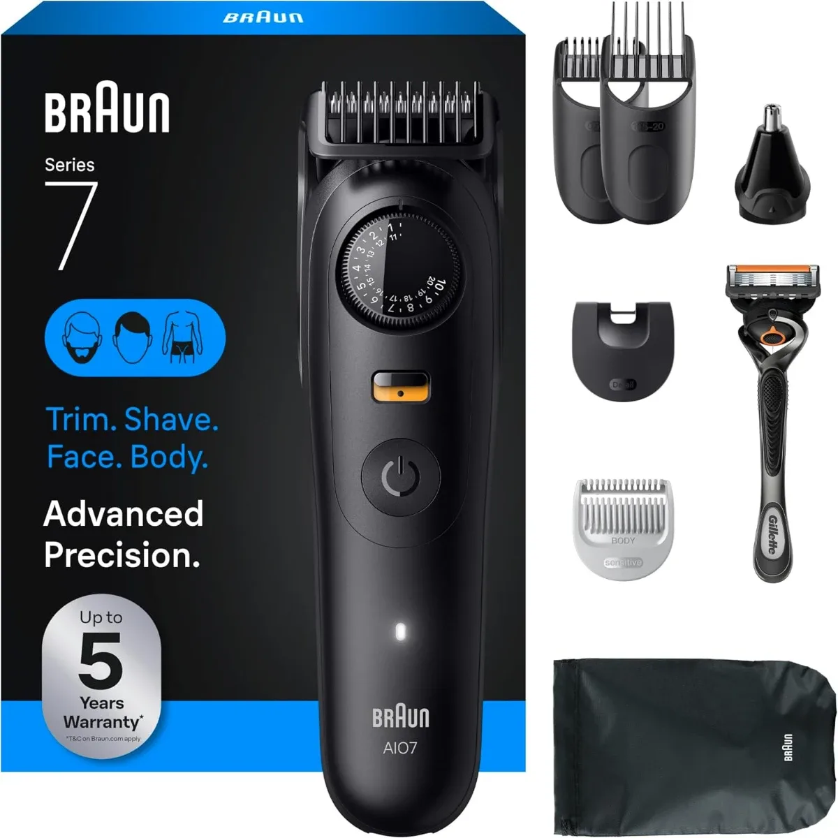 Braun Series 7 7530 – Kit de Afeitado y Recorte All-in-One