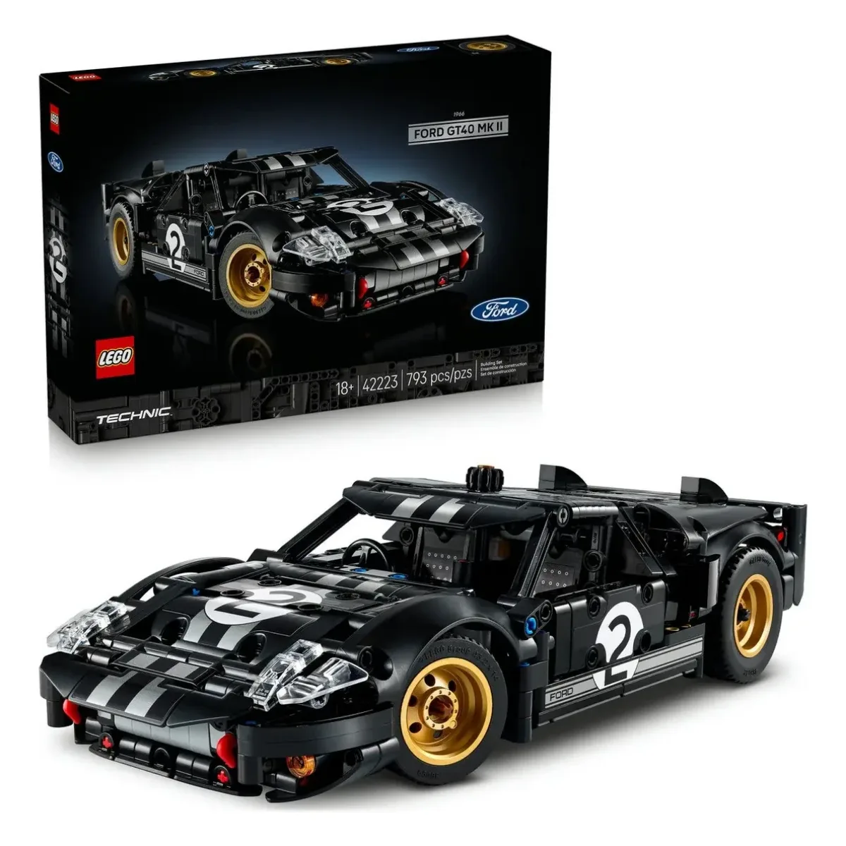 Lego Technic Auto Ford Gt40 Mk2 De 1966 #42223